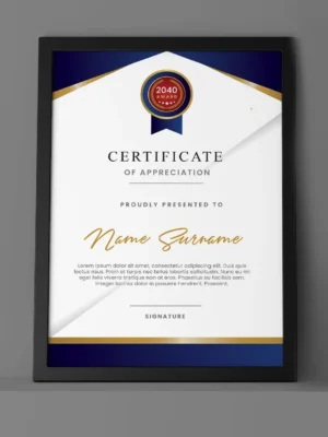 Appreciation Certificate Template in Kenya