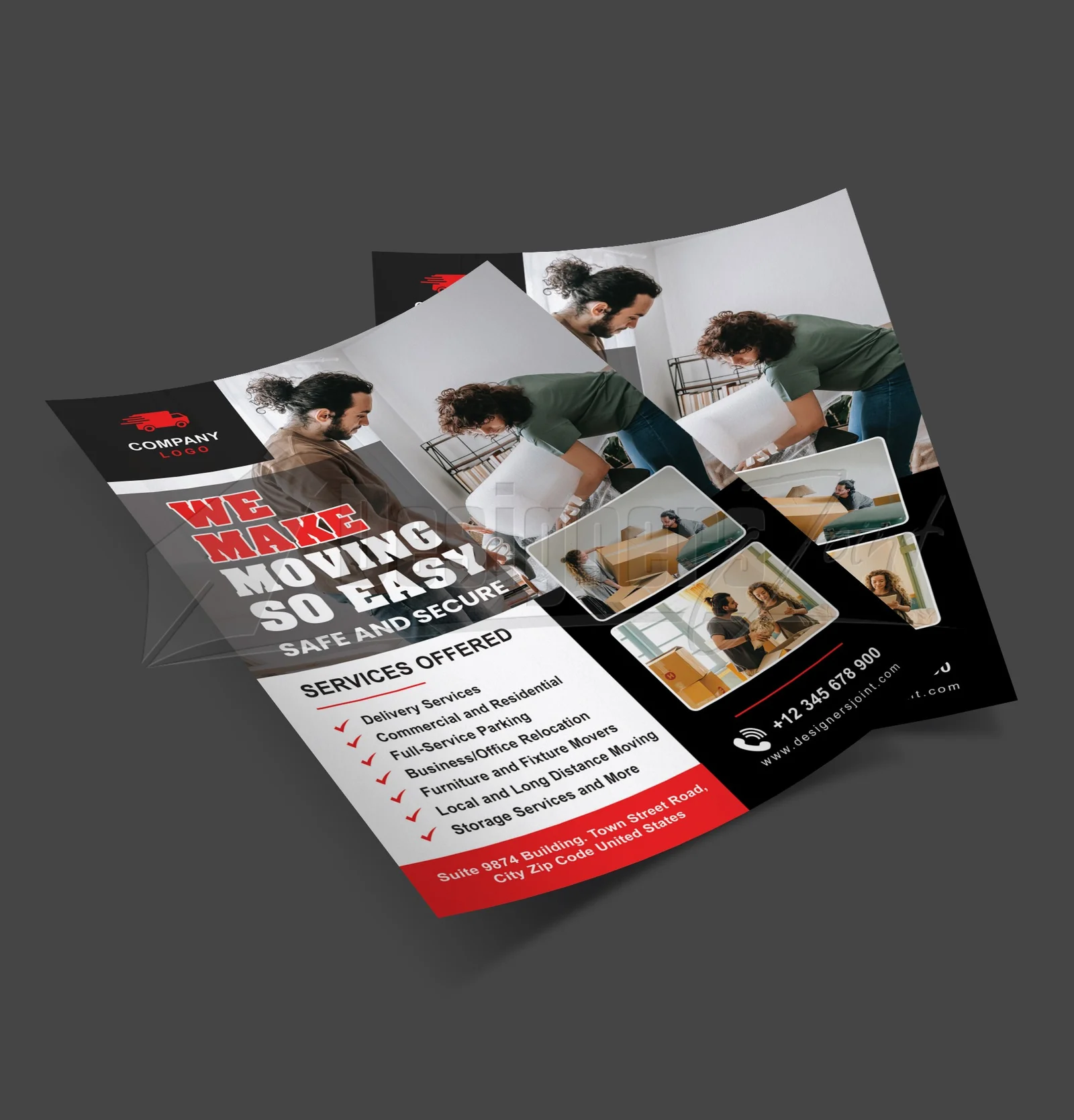 A4 Movers and Forwarders Flyer Template Download in Kenya
