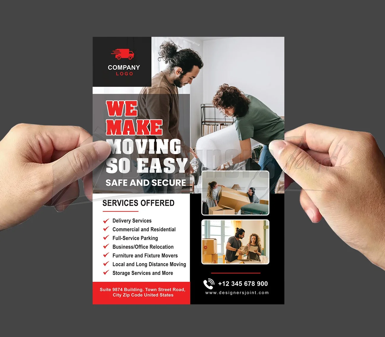 A4 Movers and Forwarders Flyer Template Download in Kenya