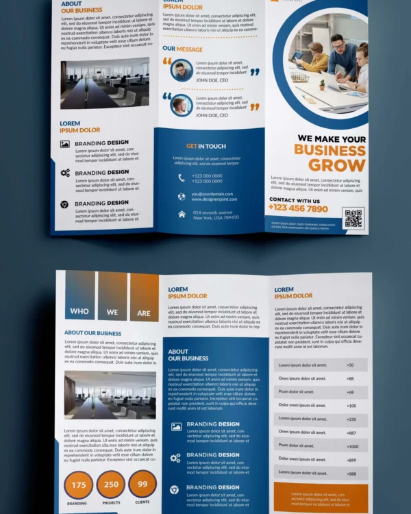 Corporate Tri-Fold Brochure Template Download in Kenya