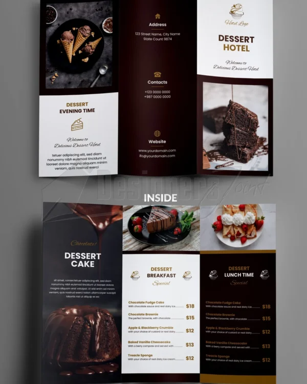 Hotel Menu or Tri-Fold Brochure Template Download in Kenya