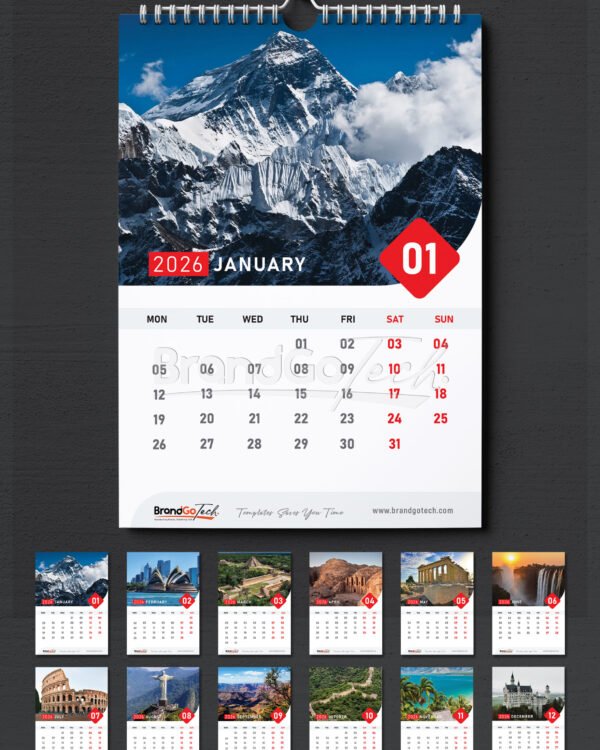 Resonate 2026 Wall Calendar Template