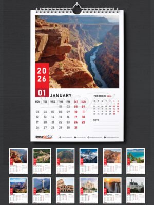 Boundless 2026 Wall Calendar Template Kenya