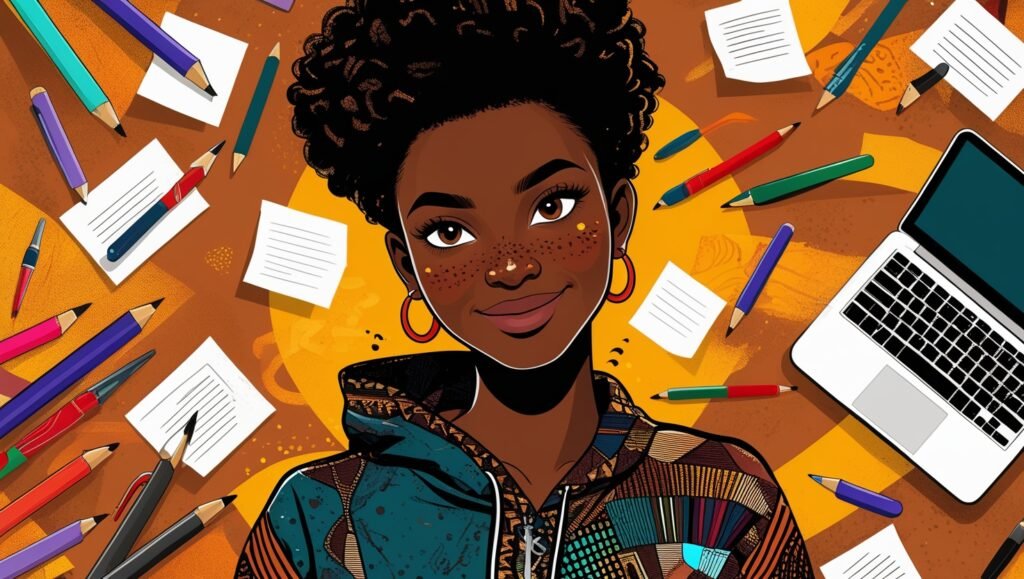Graphic design students in Kenya