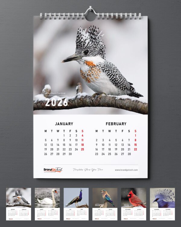 Minimalist 2026 Wall Calendar Template Kenya