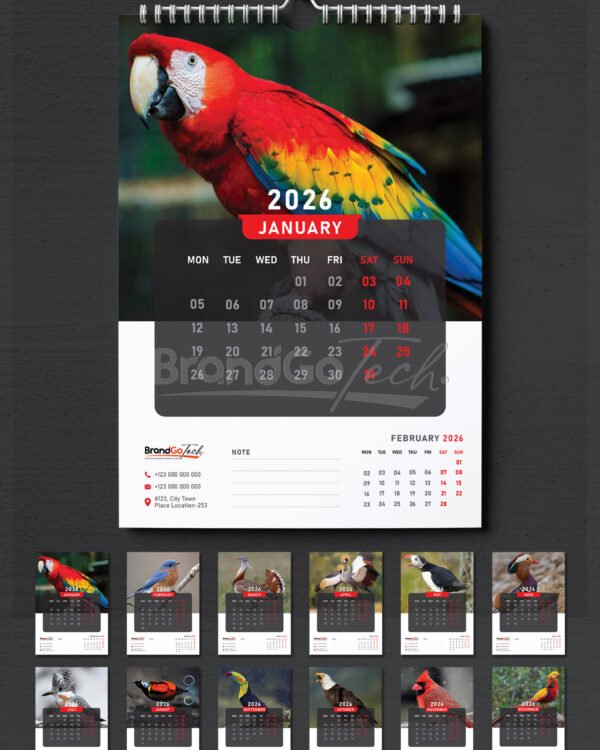 Plan Zone 2026 Wall Calendar Template Kenya