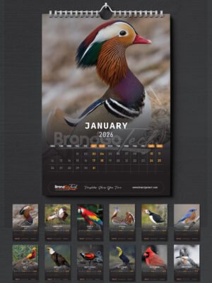 Time Tracker 2026 Wall Calendar Template Kenya