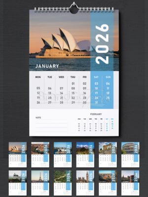 Timeless 2026 Wall Calendar Template Kenya