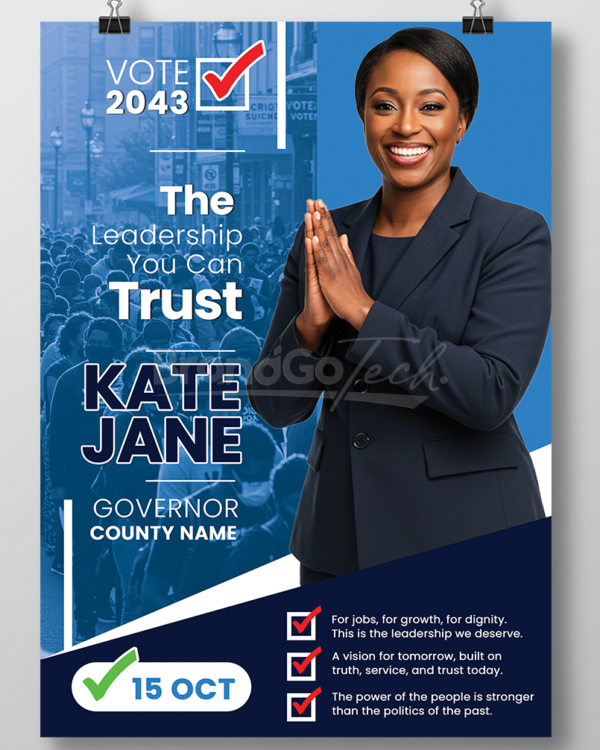 Governor Political Campaign Poster Template Kenya