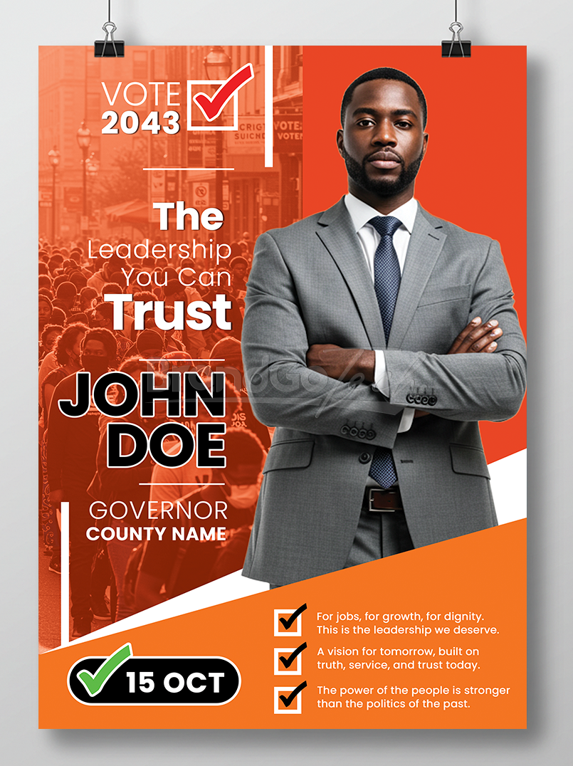 Governor Political Campaign Poster Template Kenya