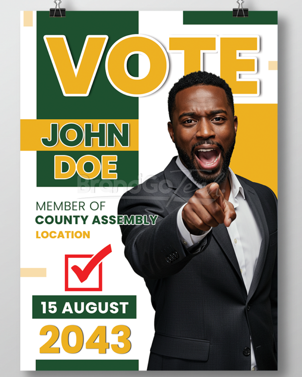 MCA Election Campaign Poster PSD Template (Kenyan Market)