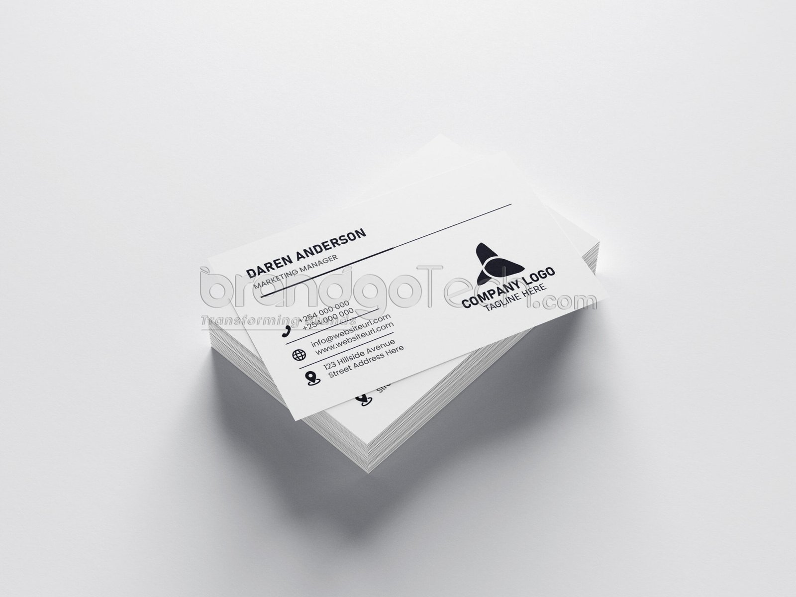 Double Sided Business Card Template (Ai, EPS)