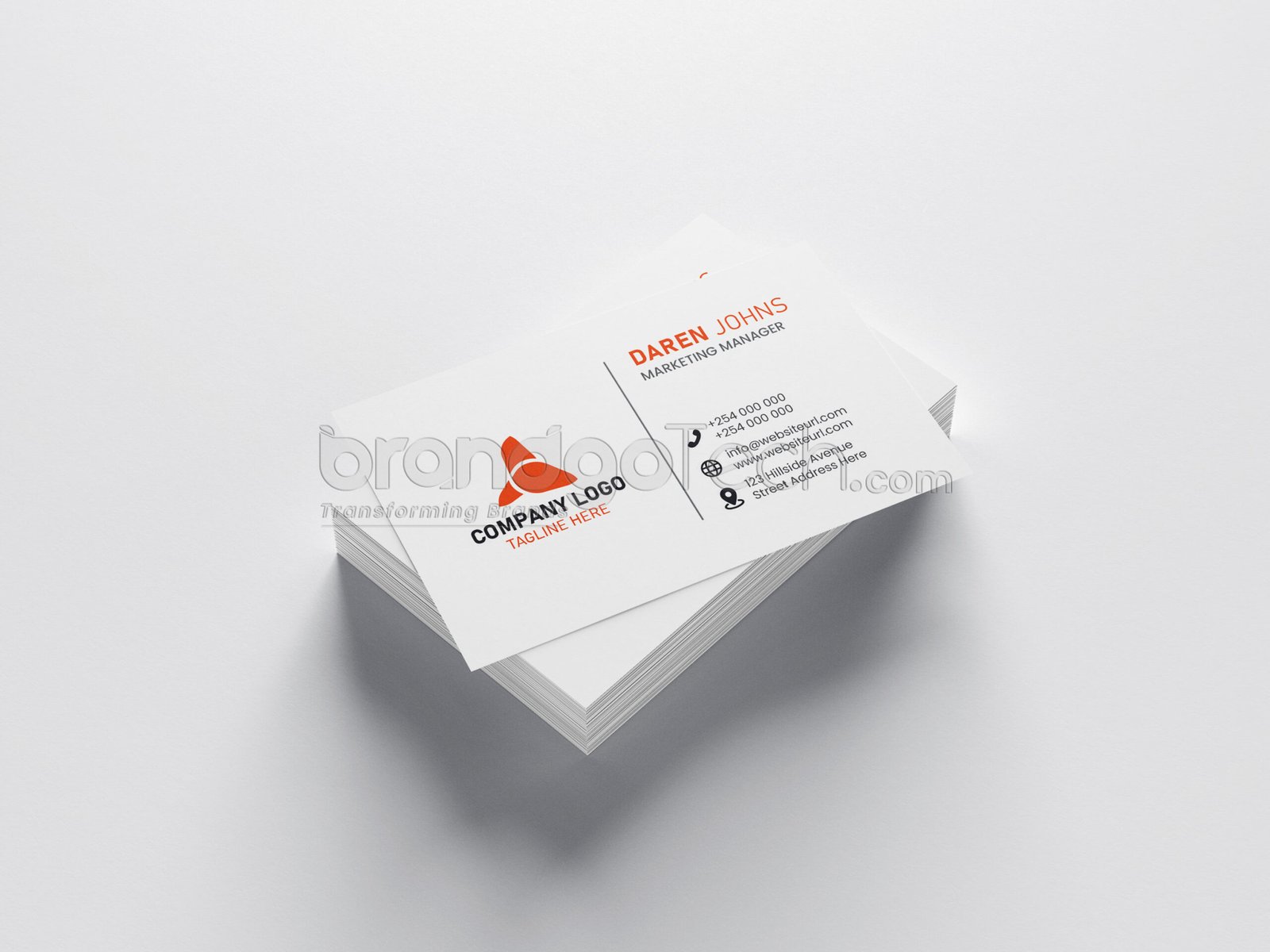 Double Sided Business Card Template (Ai, EPS)