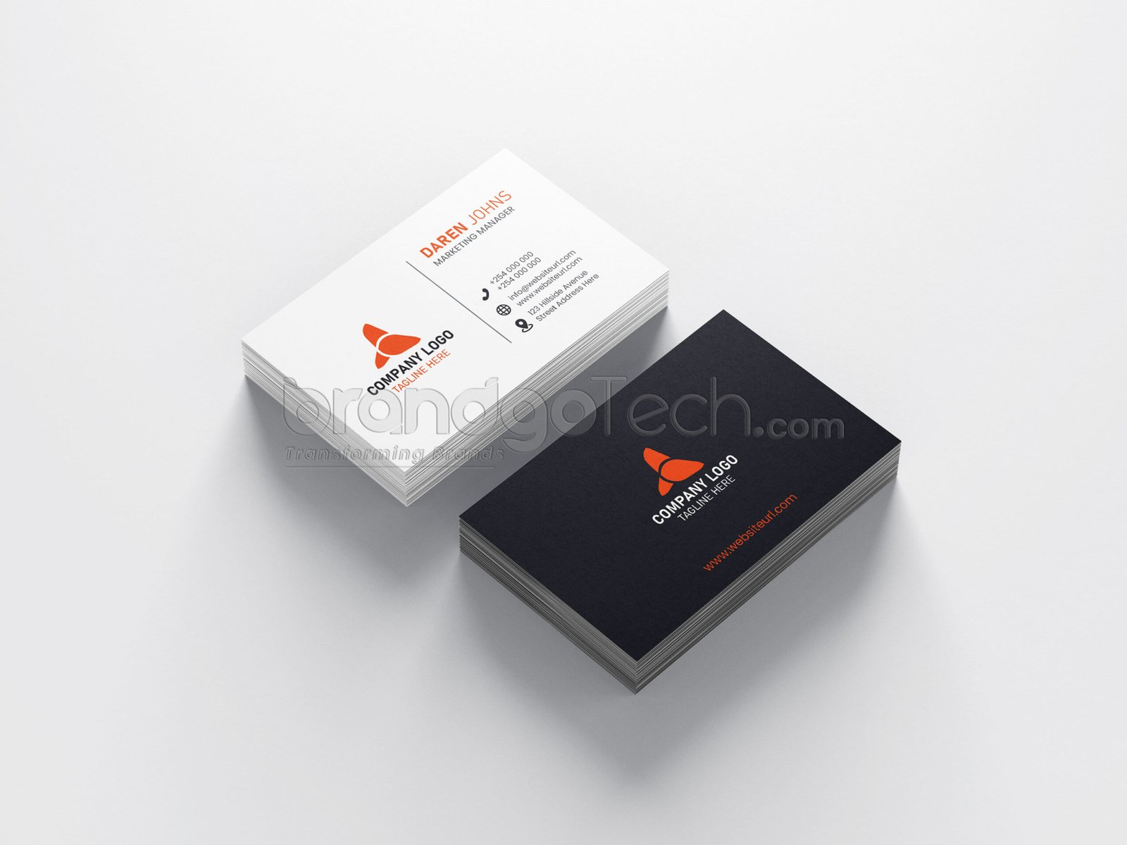 Double Sided Business Card Template (Ai, EPS)