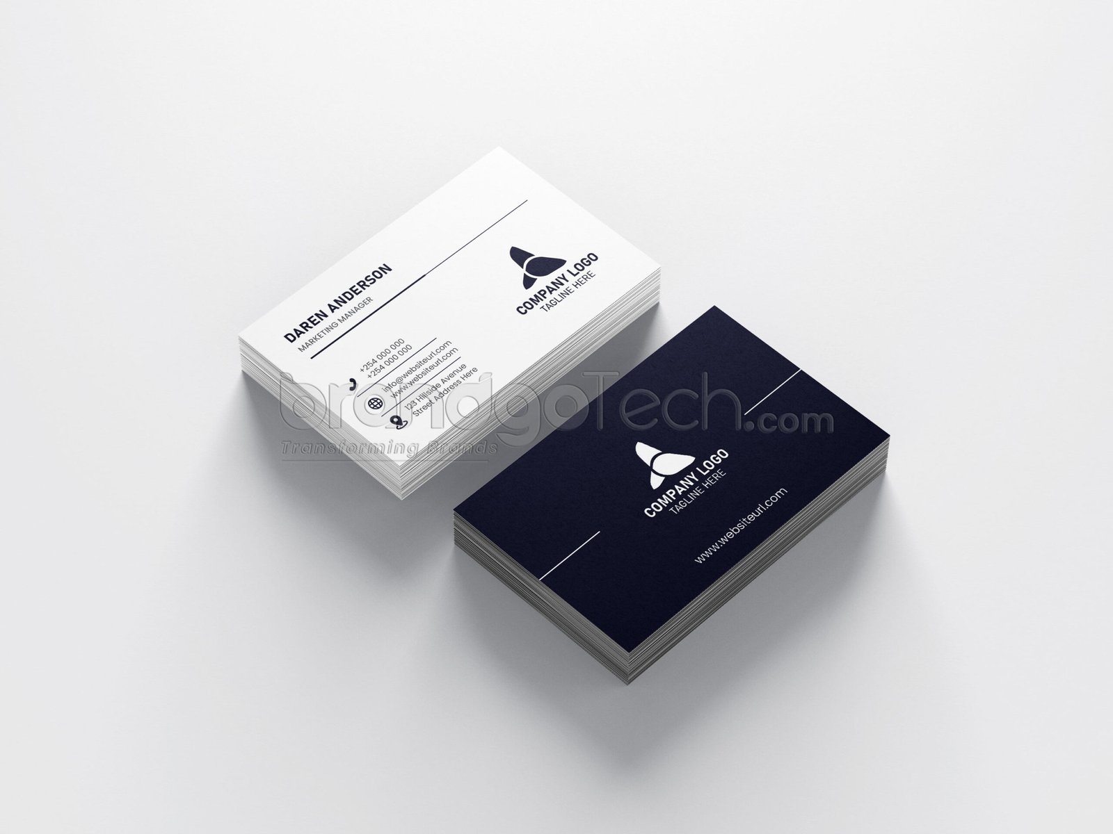 Double Sided Business Card Template (Ai, EPS)