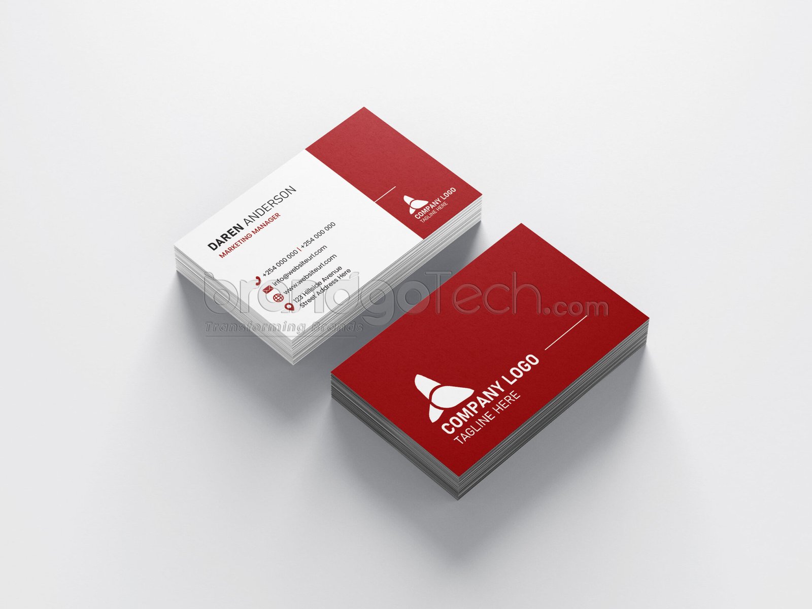 Double Sided Business Card Template (Ai, EPS)