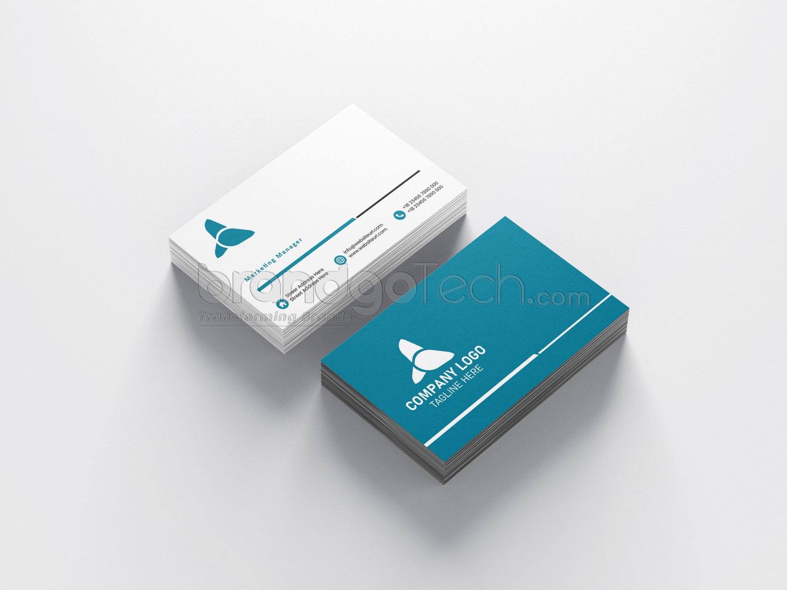 Double Sided Business Card Template (Ai, EPS)