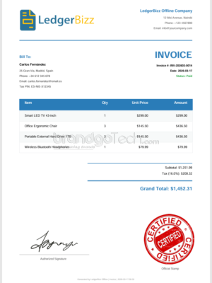 LedgerBizz – Professional Offline Invoicing Software